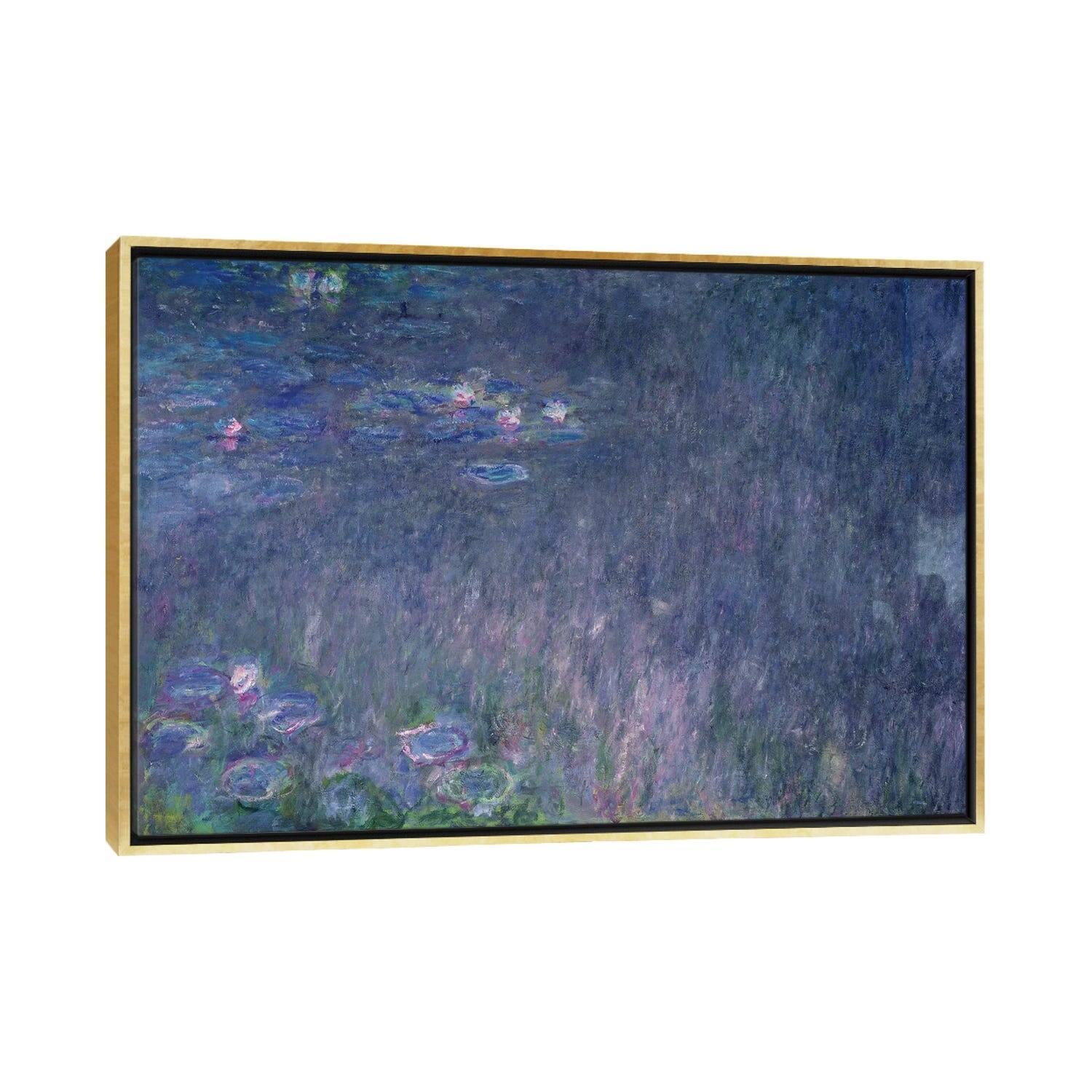 iCanvas "Waterlilies, Reflections of Trees, detail from the left hand